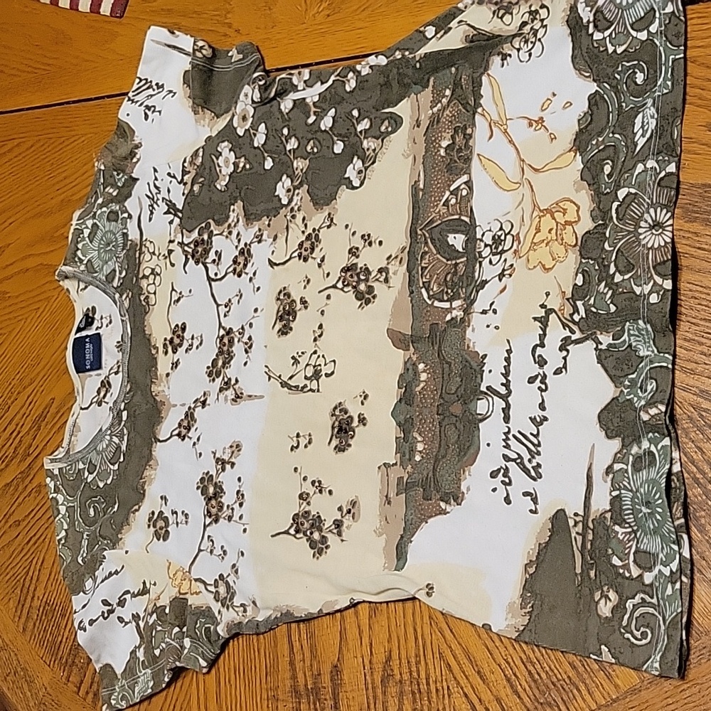 Sonoma Short Sleeve Print Knit Top